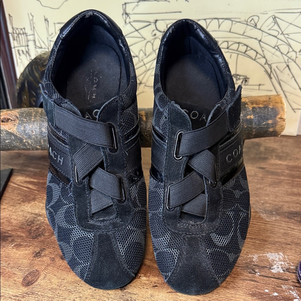 Coach Women's Black Mesh Sneakers - Picture 10 of 15